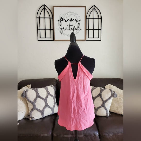 Trina Turk Bubble Gum Barbie Pink Strappy Tank Summer Vibes Boho Chic Classic - Picture 2 of 13